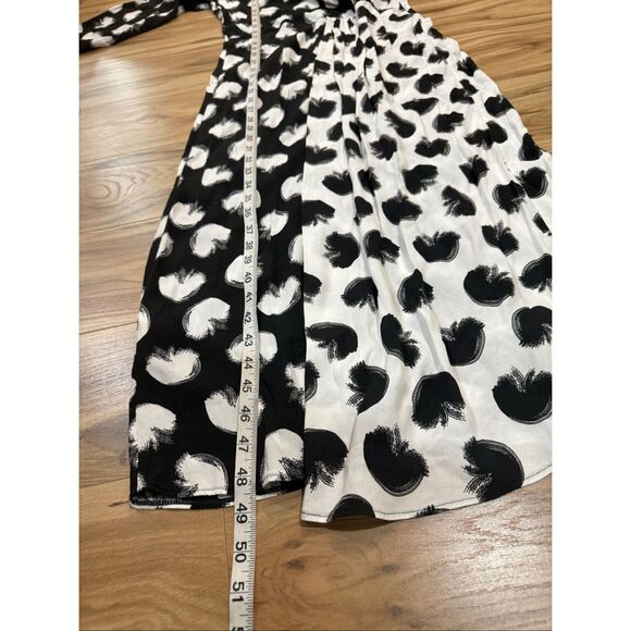 BOSS Danotta Reverse Print Dress in black and white size 6 - Picture 10 of 10